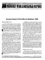Advance report of final divorce statistics 1985
