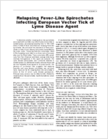 Relapsing FeverLike Spirochetes Infecting European Vector Tick of Lyme Disease Agent