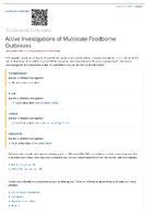 Active investigations of multistate foodborne outbreaks