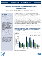 Declines in State Teen Birth Rates by Race and Hispanic Origin