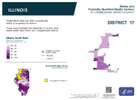 IL Congressional District 17 Stroke and Federally Qualified Health Centers Map 118th Congress