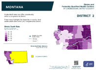 MT Congressional District 02 Stroke and Federally Qualified Health Centers Map 118th Congress