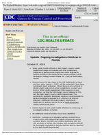 Update Ongoing Investigation of Anthrax in Florida Monday October 08 2001 2325 EDT
