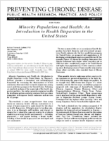 Minority Populations and Health An Introduction to Health Disparities in the United States