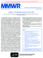 Measles  United States January 4April 2 2015
