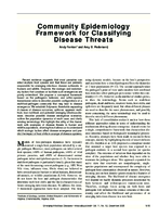Community Epidemiology Framework for Classifying Disease Threats