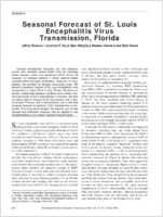 Seasonal Forecast of St Louis Encephalitis Virus Transmission Florida