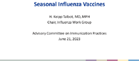 Seasonal influenza vaccines