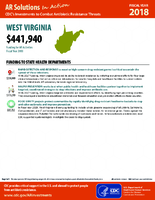 CDCs Investments to Combat Antibiotic Resistance Threats West Virginia Fiscal Year 2018