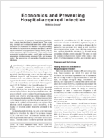 Economics and Preventing Hospitalacquired Infection