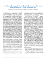 State Medicaid Coverage for Tobacco Cessation Treatments and Barriers to Accessing Treatments  United States 20082018