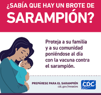 Saba que hay un bronte de sarampin grfico en redes sociales