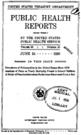 Public Health Reports  v 53 no 25  cover