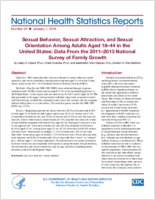 Sexual Behavior Sexual Attraction and Sexual Orientation Among Adults Aged 1844in the United States Data from the 20112003 National Survey of Family Growth