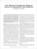 The RUsick2 Foodborne Disease Forum for Syndromic Surveillance