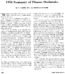 1954 summary of disease outbreaks