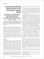 Cryptosporidiosis Associated with Ozonated Apple Cider
