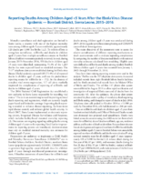 Reporting Deaths Among Children Aged 5 Years After the Ebola Virus Disease Epidemic  Bombali District Sierra Leone 20152016