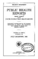 Public Health Reports  v 40 part 2 numbers 2752 JulyDecember 1925  index