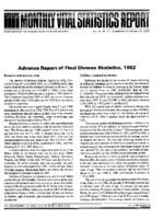 Advance Report of Final Divorce Statistics 1982