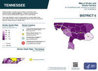 TN Congressional District 06 Stroke and Stroke Centers Map 119th Congress
