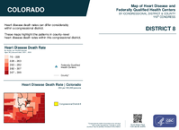 CO Congressional District 08 Heart Disease and Federally Qualified Health Centers Map 119th Congress