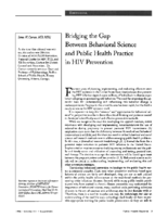 Bridging The Gap Between Behavioral Science And Public Health Practice In HIV Prevention