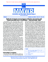MMWR Morbidity and Mortality Weekly Report Vol 57 No 40 October 10 2008