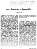 Insect resistance to insecticides