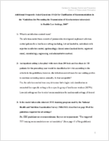 Additional Frequently Asked Questions FAQ for Clarification of Recommendations in the Guidelines for Preventing the Transmission of Mycobacterium tuberculosis in HealthCare Settings 2005