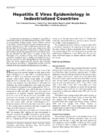 Hepatitis E Virus Epidemiology in Industrialized Countries