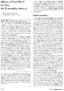 Effects of penicillin G in vitro on Hemophilus ducreyi