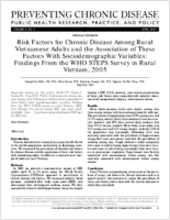 Risk Factors for Chronic Disease Among Rural Vietnamese Adults and the Association of These Factors With Sociodemographic Variables Findings From the WHO STEPS Survey in Rural Vietnam 2005