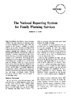 The National Reporting System for Family Planning Services