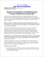 CDC Interim Recommendations for Protecting Mail Handlers from Cutaneous and Inhalational Anthrax Associated with Intentional Distribution of Bacillus anthracis Through the Mail Wednesday October 24 2001 2230 EDT 1030 PM EDT