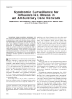 Syndromic Surveillance for Influenzalike Illness in Ambulatory Care Setting
