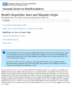 Health Disparities Race and Hispanic Origin Provisional Death Counts for Coronavirus Disease 2019 COVID19 January 13 2021