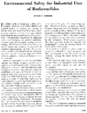 Environmental safety for industrial uses of radionuclides