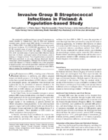 Invasive Group B Streptococcal Infections in Finland A Populationbased Study