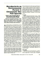 Mycobacteria as Environmental Portent in Chesapeake Bay Fish Species