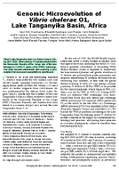 Genomic Microevolution of Vibrio cholerae O1 Lake Tanganyika Basin Africa