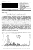 MMWR Morbidity and Mortality Weekly Report February 12 1982  Vol 31  No 5