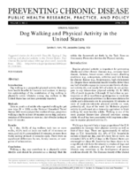 Dog Walking and Physical Activity in the United States