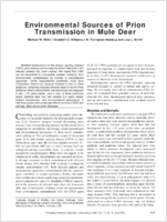 Environmental Sources of Prion Transmission in Mule Deer