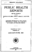 Public Health Reports  v 35 part 1 numbers 126 January June 1921  index