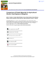 Comparison of Shade Materials for Agricultural Worker Heat Exposure Mitigation