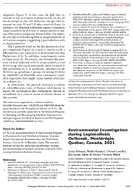 Environmental Investigation during Legionellosis Outbreak Montrgie Quebec Canada 2021