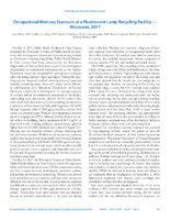 Occupational Mercury Exposure at a Fluorescent Lamp Recycling Facility  Wisconsin 2017