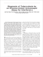 Diagnosis of Tuberculosis by an EnzymeLinked Immunospot Assay for Interferon