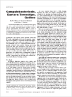 Campylobacteriosis Eastern Townships Qubec